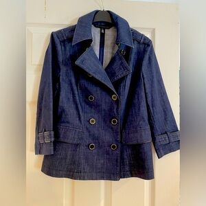 WHITE HOUSE BLACK MARKET Nautical Style denim jacket